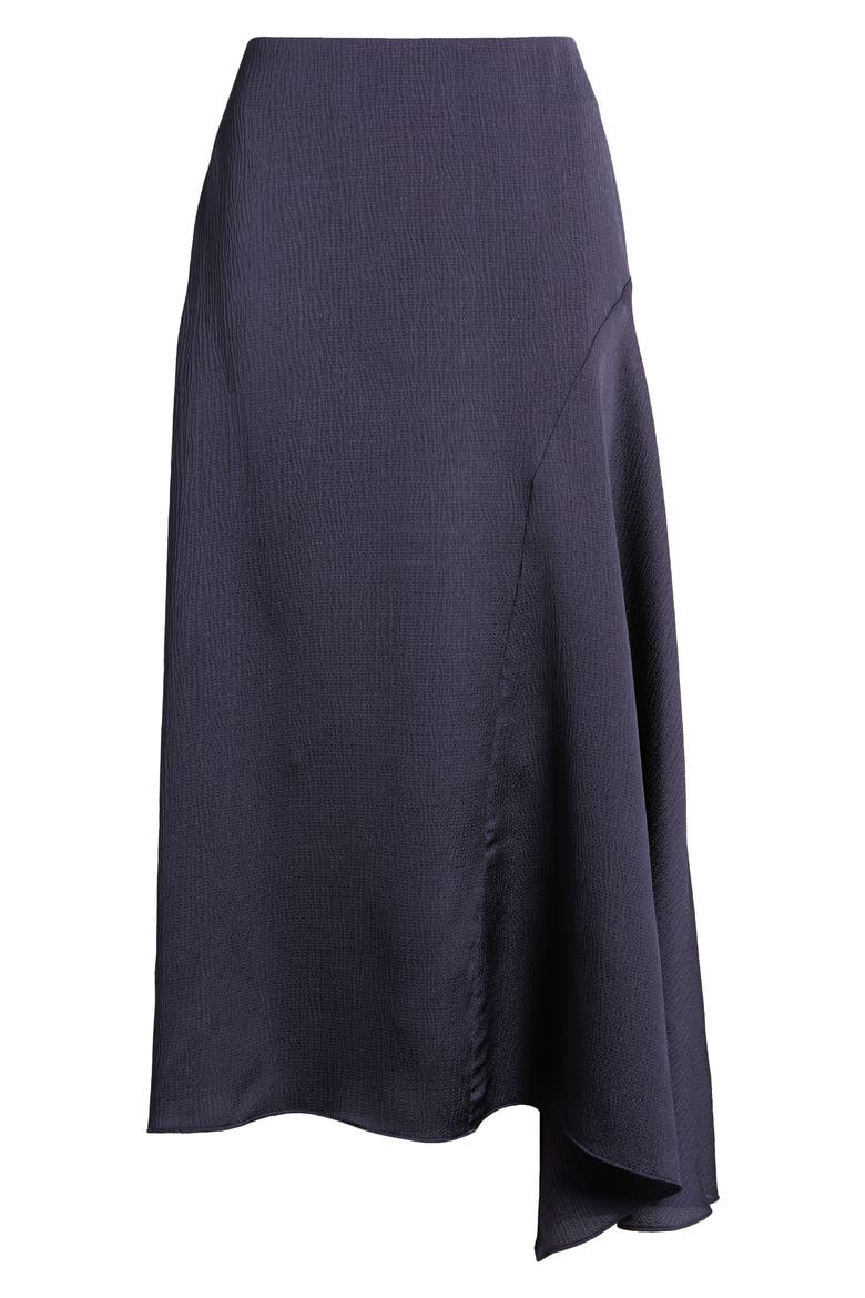 Francic Waterfall Satin Skirt, Alternate, color, NAVY