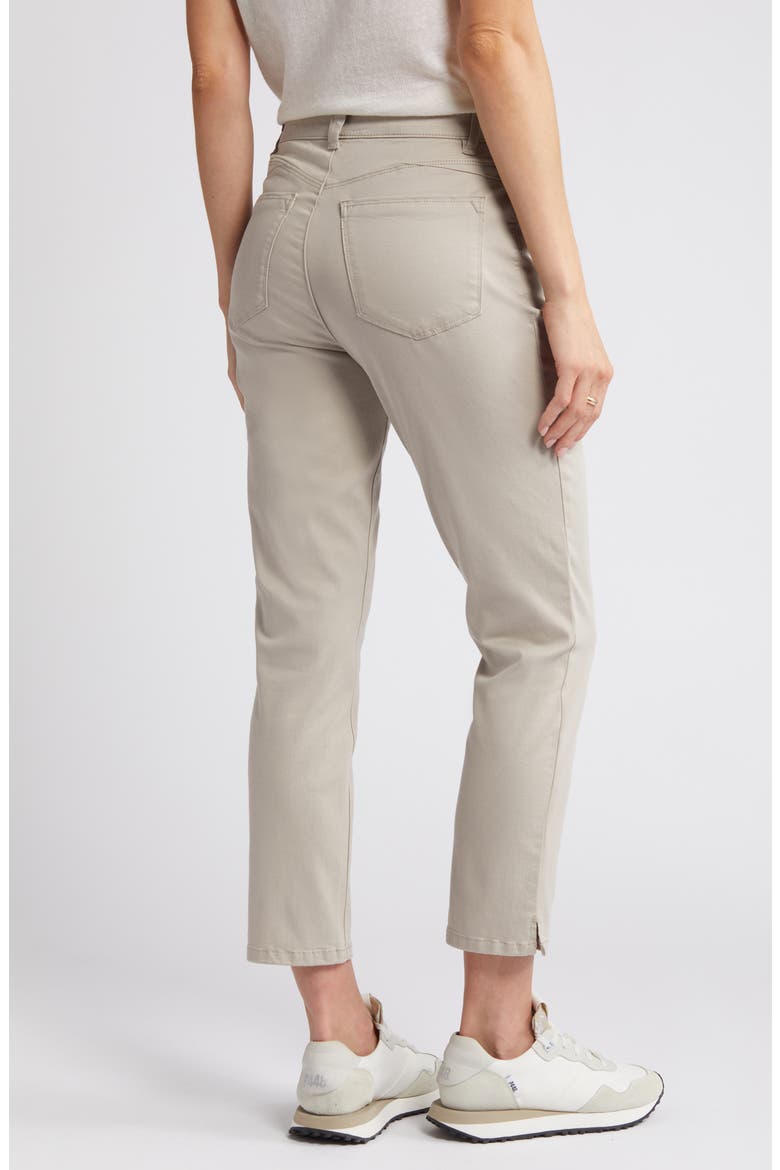 Logan 'Ab'Solution High Waist Ankle Slim Straight Leg Pants, Alternate, color, FLAX