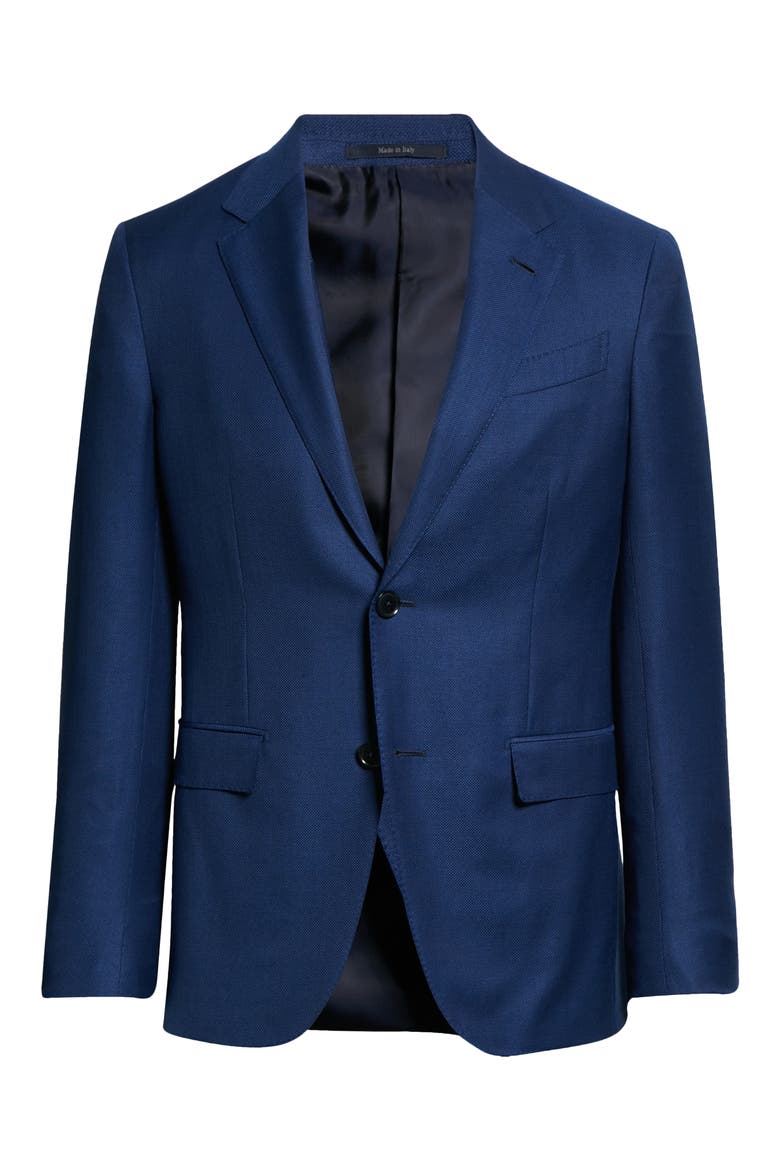 Achillfarm Milano Easy Fit Wool Blazer, Alternate, color, NVY SLD