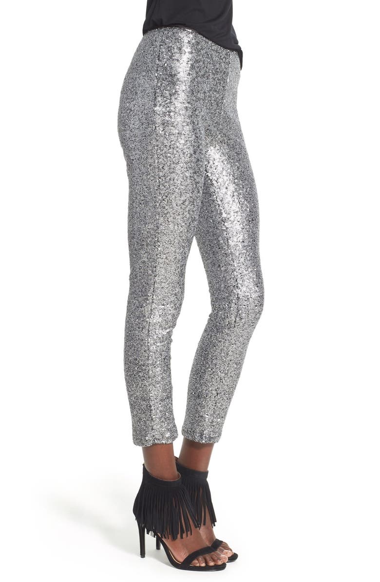 Lucy Paris 'Shasta' Sequin Leggings, Alternate, color,