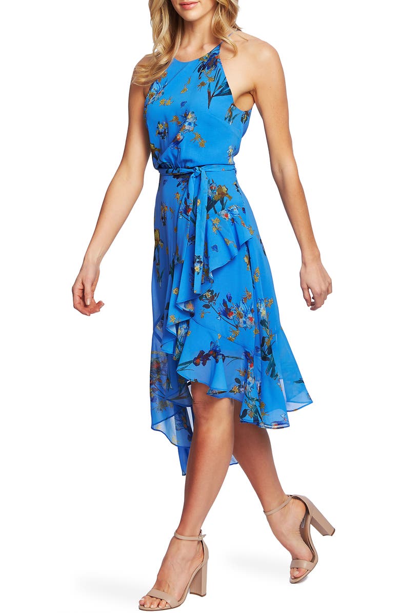 CeCe Floral Print Asymmetrical Dress, Main, color,