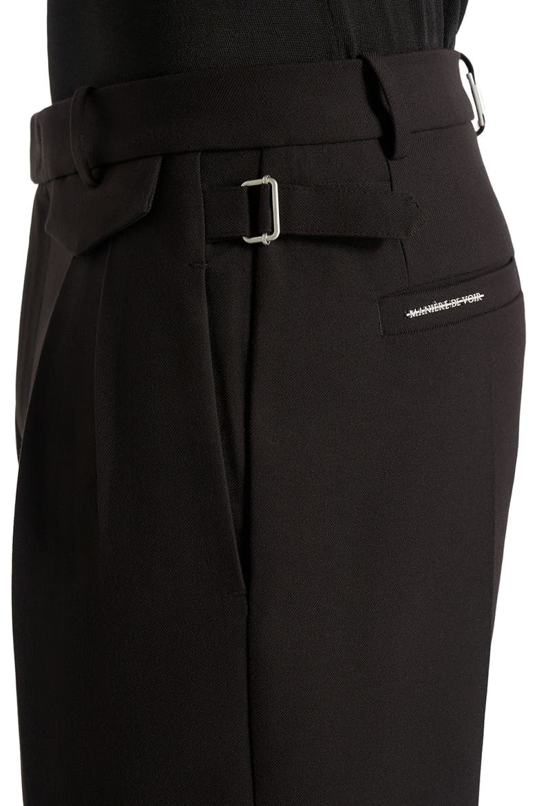Pierre Relaxed Fit Pleated Tailored Trousers, Alternate, color, Black