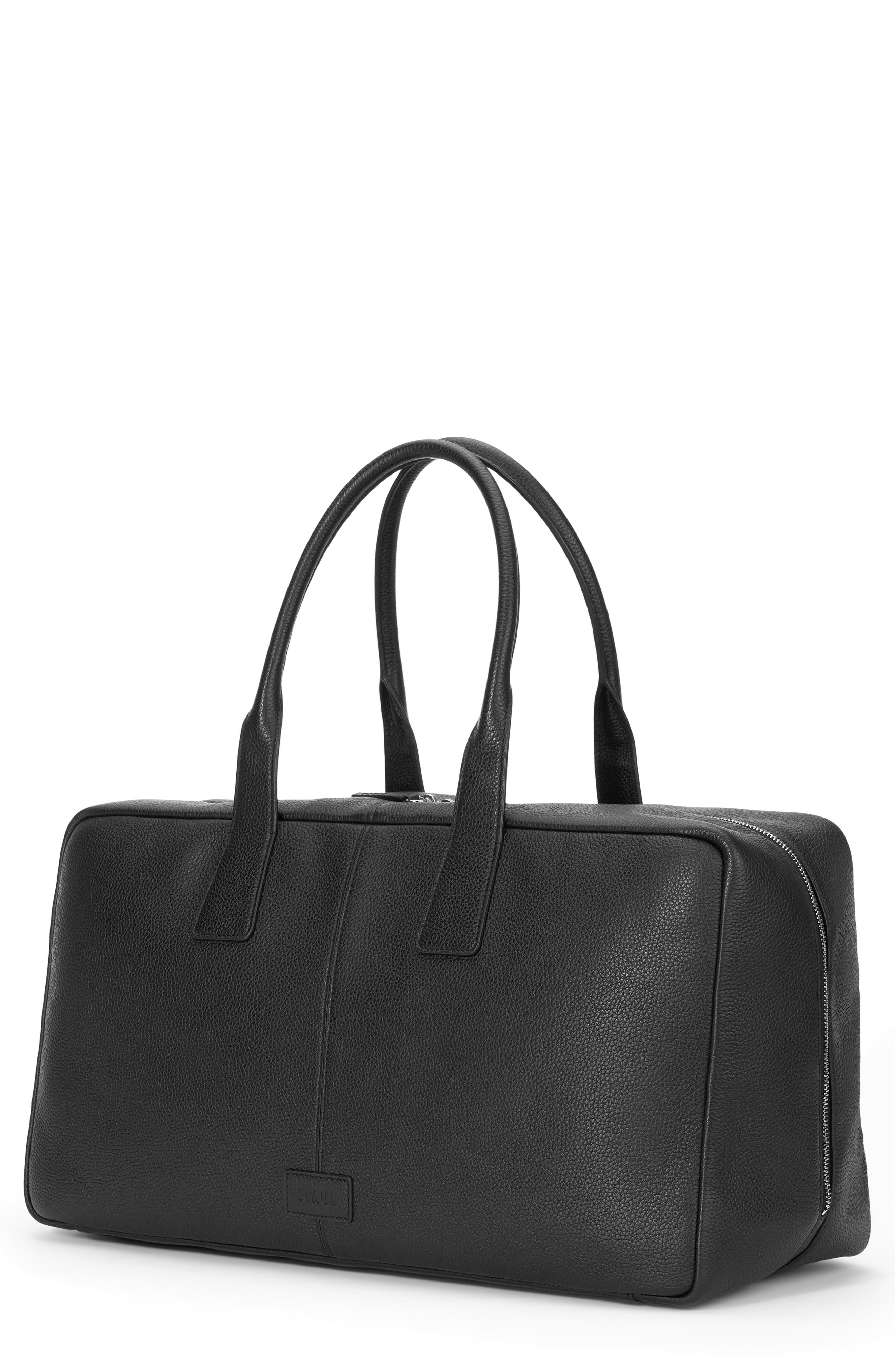 STAUD The Dude Leather Weekend Bag, Main, color, 