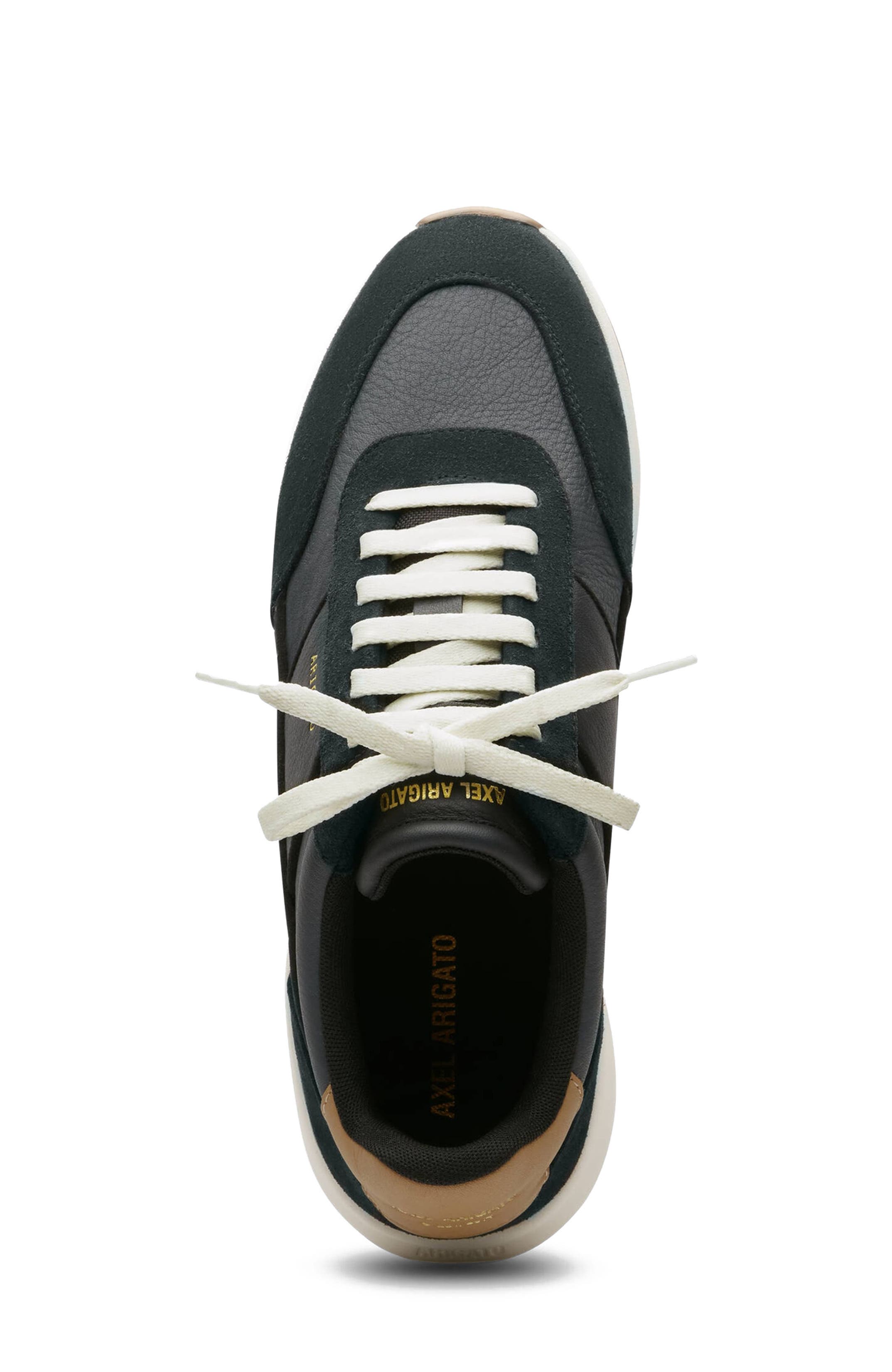 Axel Arigato Genesis Neo Leather Runner, Alternate, color, Off Black/Tan