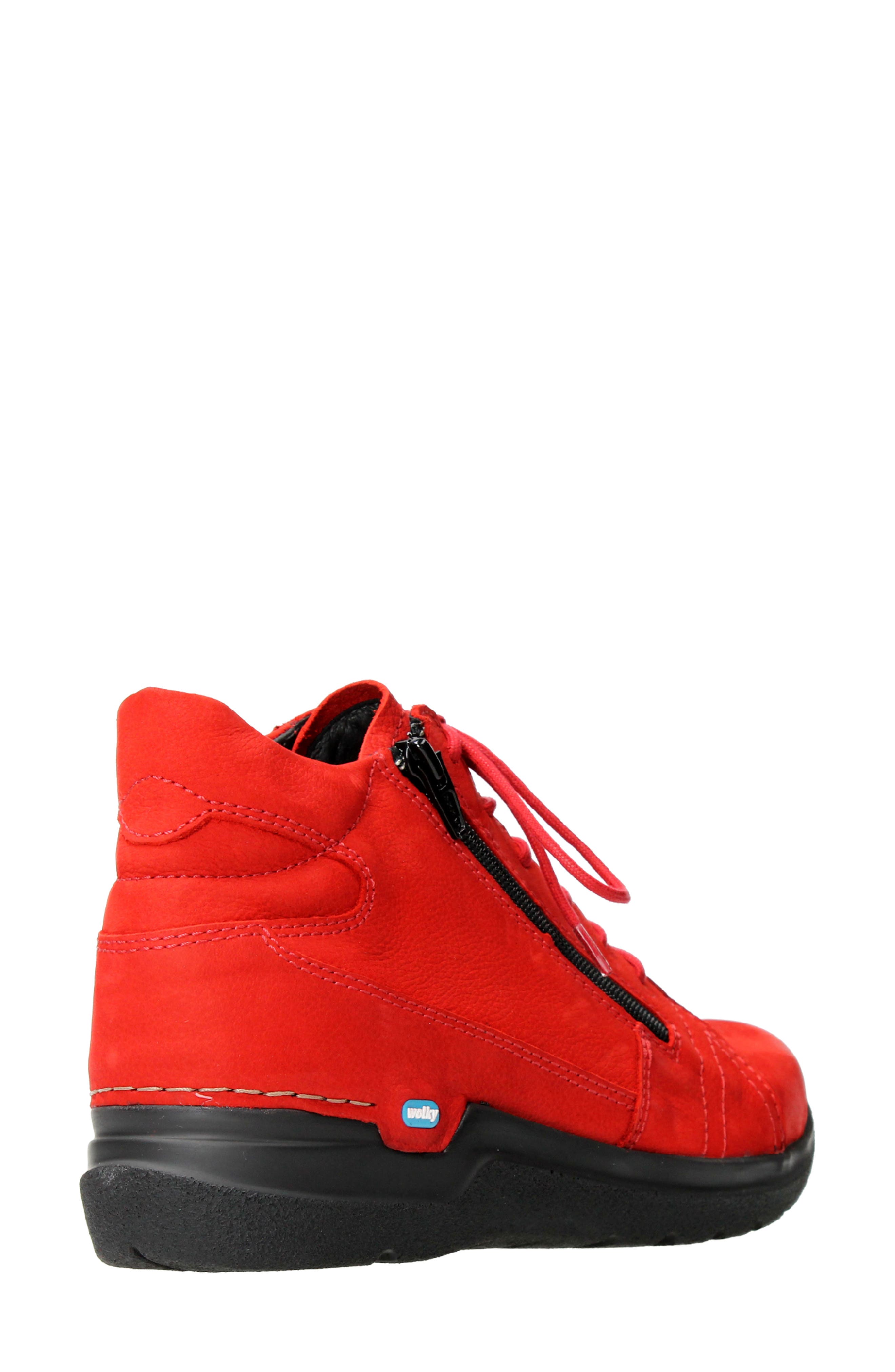 Why Water Resistant Sneaker, Alternate, color, RED NUBUCK