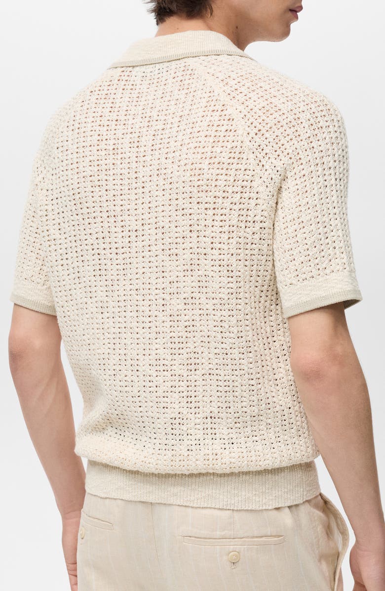 MANGO Open Stitch Cotton Polo, Alternate, color, 