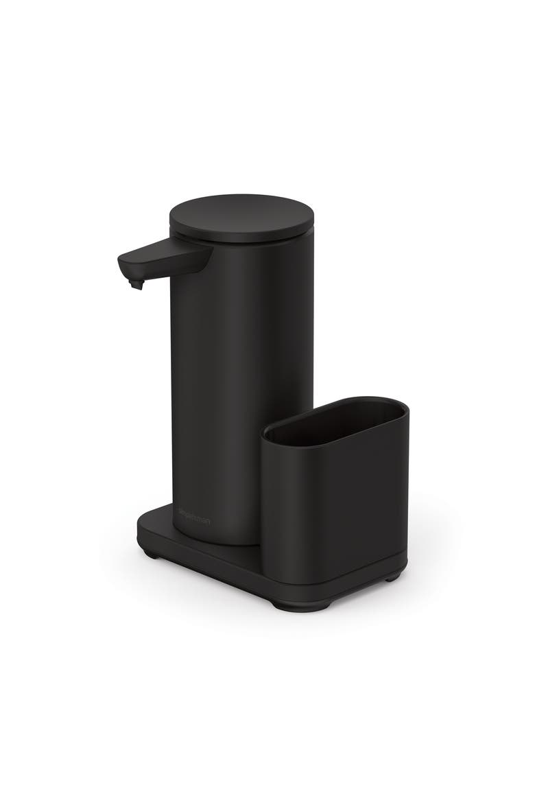 14 oz. liquid sensor pump with caddy, Main, color, Matte Black