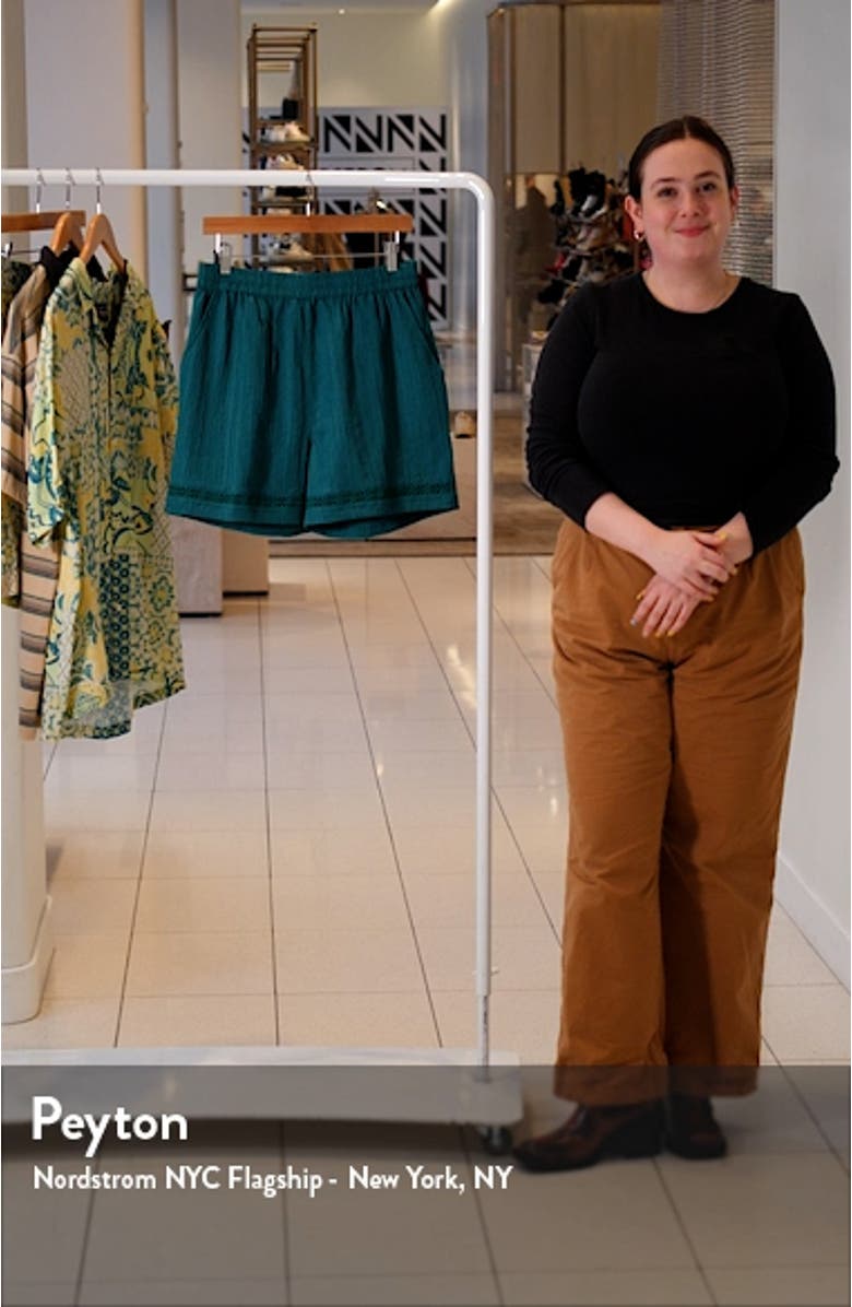 Rib Textured Seersucker Shorts, sales video thumbnail