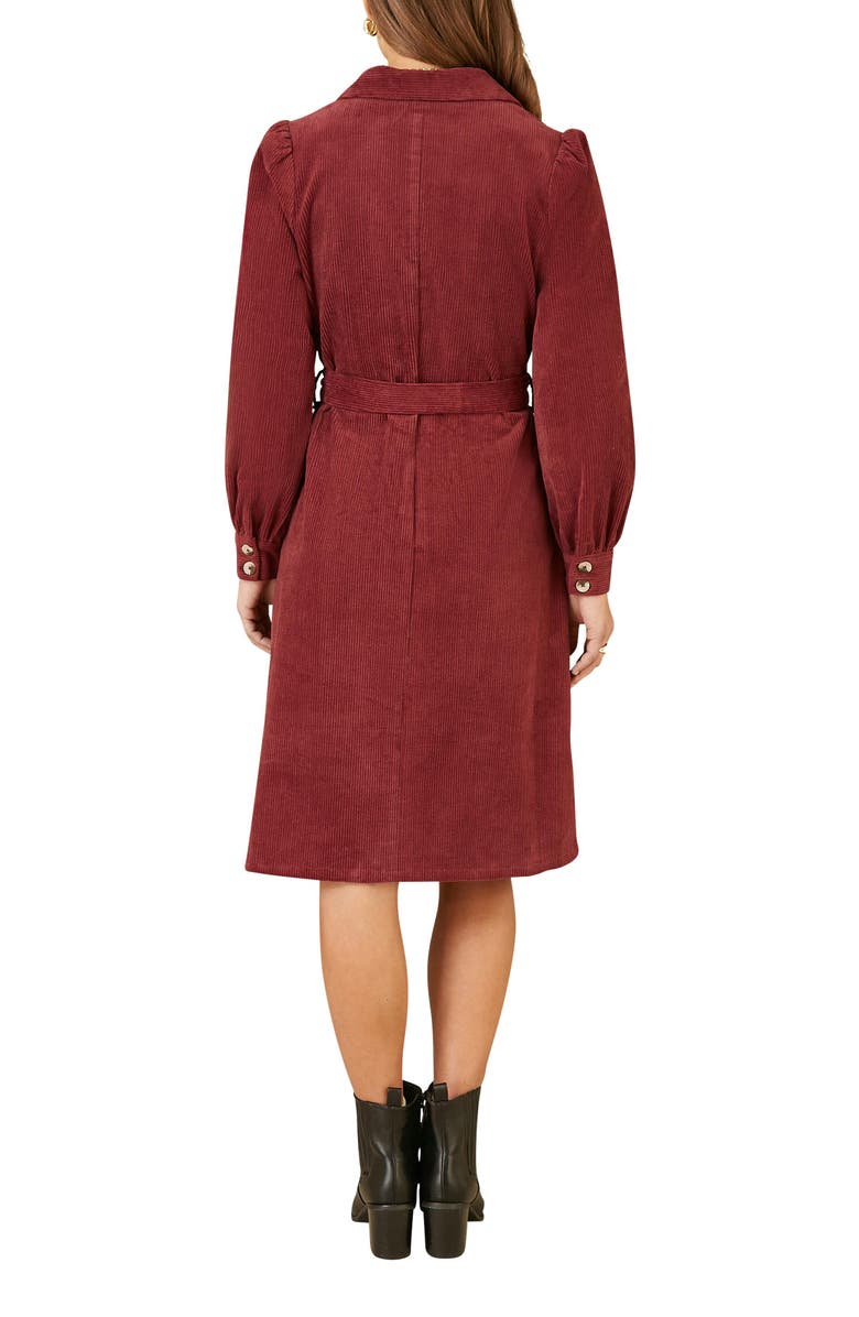 Yumi Cord Midi Shirt Dress, Alternate, color,