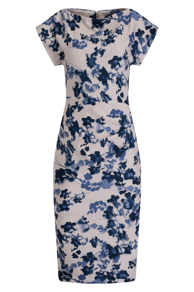 Floral Sheath Midi Dress, Alternate, color, TEMPEST MULTI