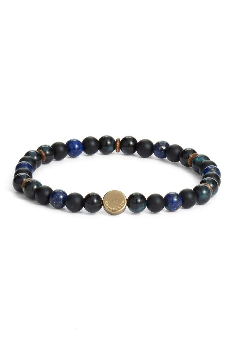 Men's Beaded Stretch Bracelet, Main, color, LAPIS LAZULI