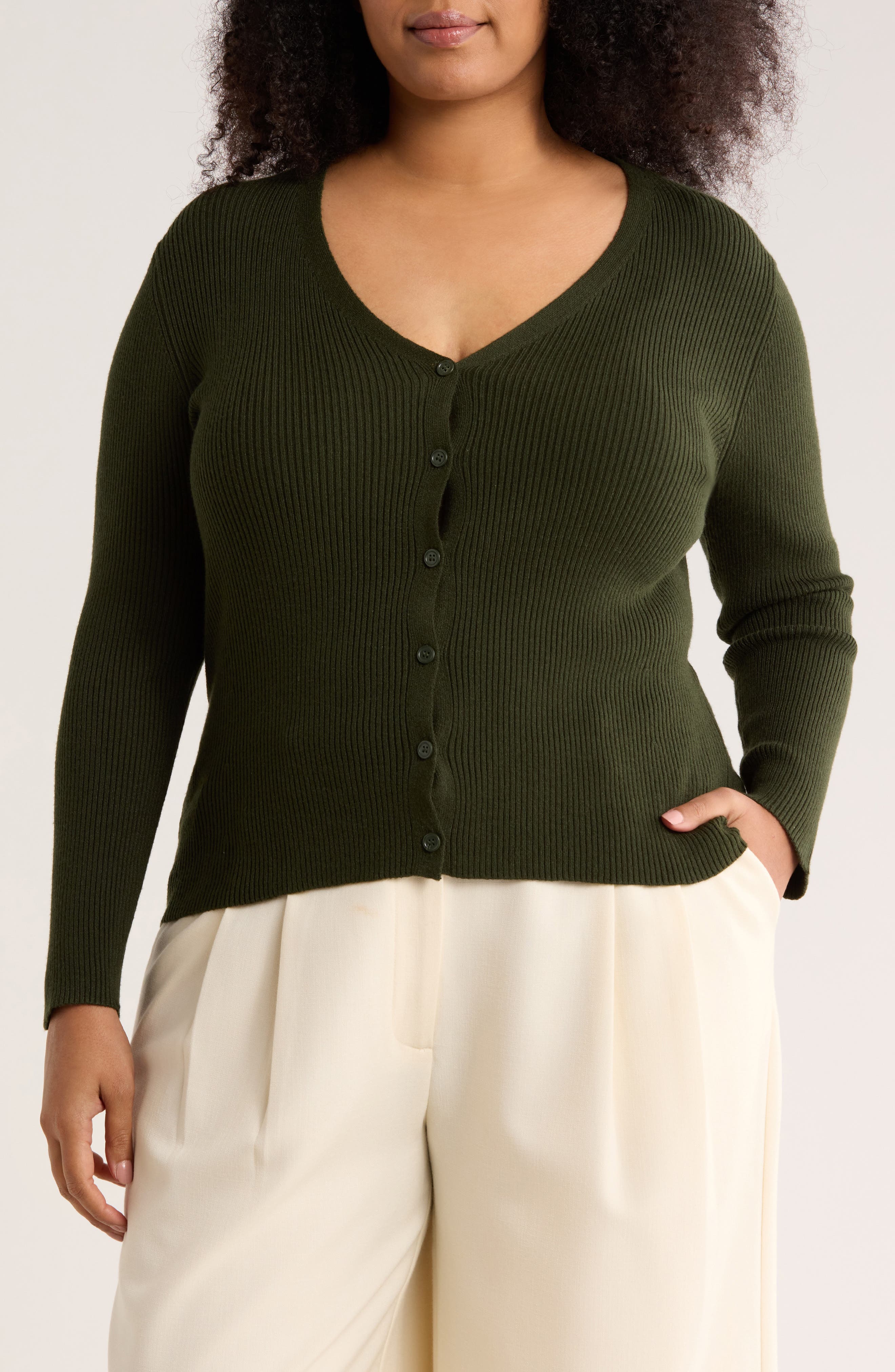 Button Cardigan Sweater - image 3