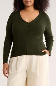 MAX STUDIO Button Cardigan Sweater