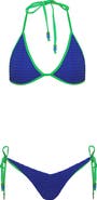 Maaji Cobalt Blue Celestina Reversible Triangle Bikini Top