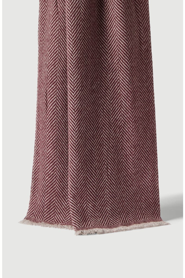 Cashmere chevron scarf, Main, color, Amaranth Red