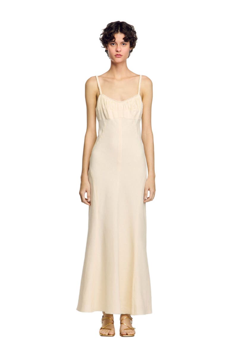 SANDRO Maxi dress with straps, Main, color, 