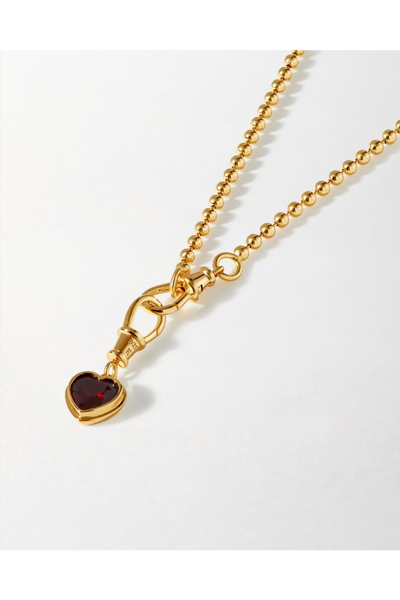 Heart Red Garnet Necklace, Alternate, color, Red Garnet