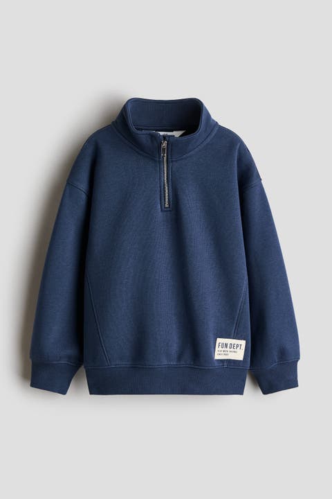 Half-zip Brushed-inside Sweatshirt