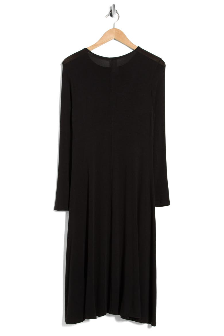 Long Sleeve Flare Swing Dress, Alternate, color, GREY