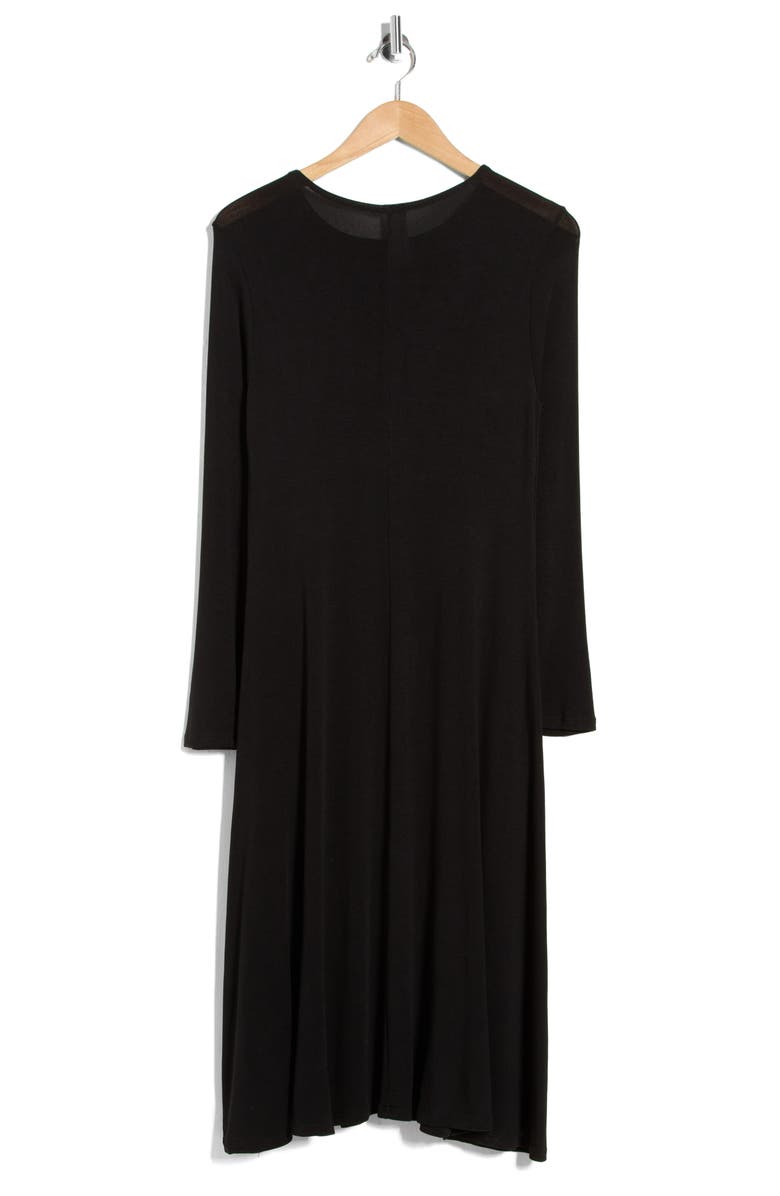 GO COUTURE Long Sleeve Flare Swing Dress, Alternate, color, Grey
