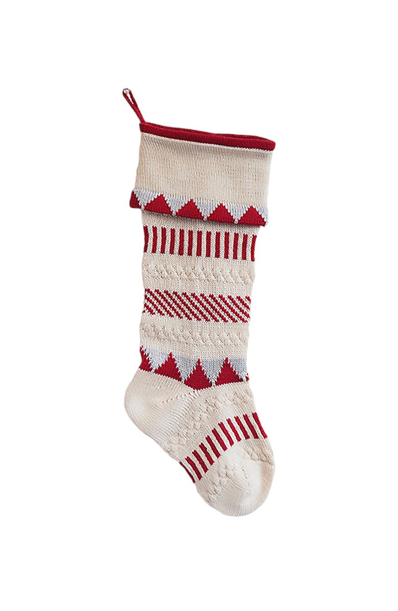 Melange Collection Multi-Stripe Stocking, Main, color, Red