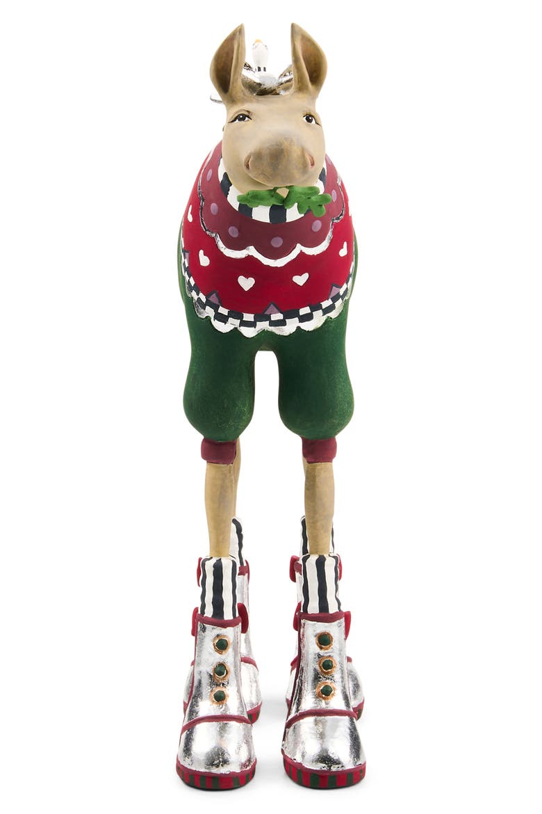 Patience Brewster Mooseltoe Tabletop Decoration, Main, color, RED