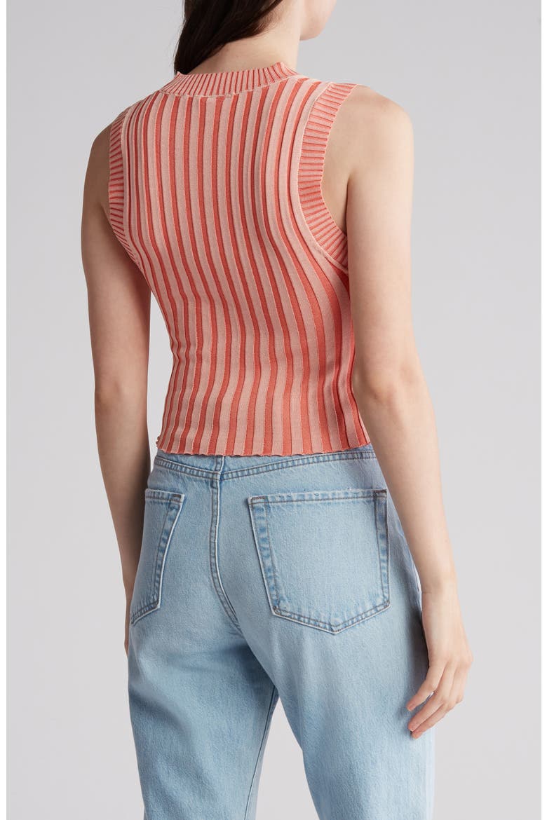 French Rib Sleeveless Sweater, Alternate, color, LIGHT PINK/ CORAL PINK