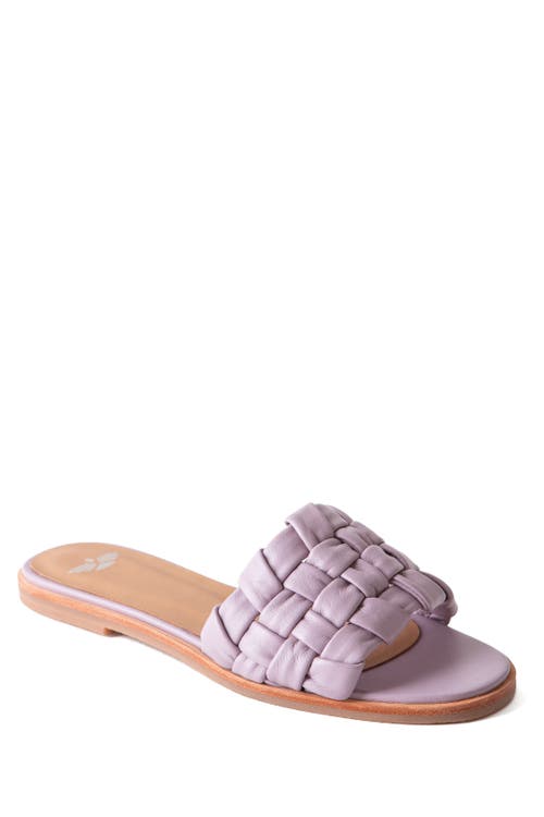 Fortress Nora Woven Slide Sandal In Lilac