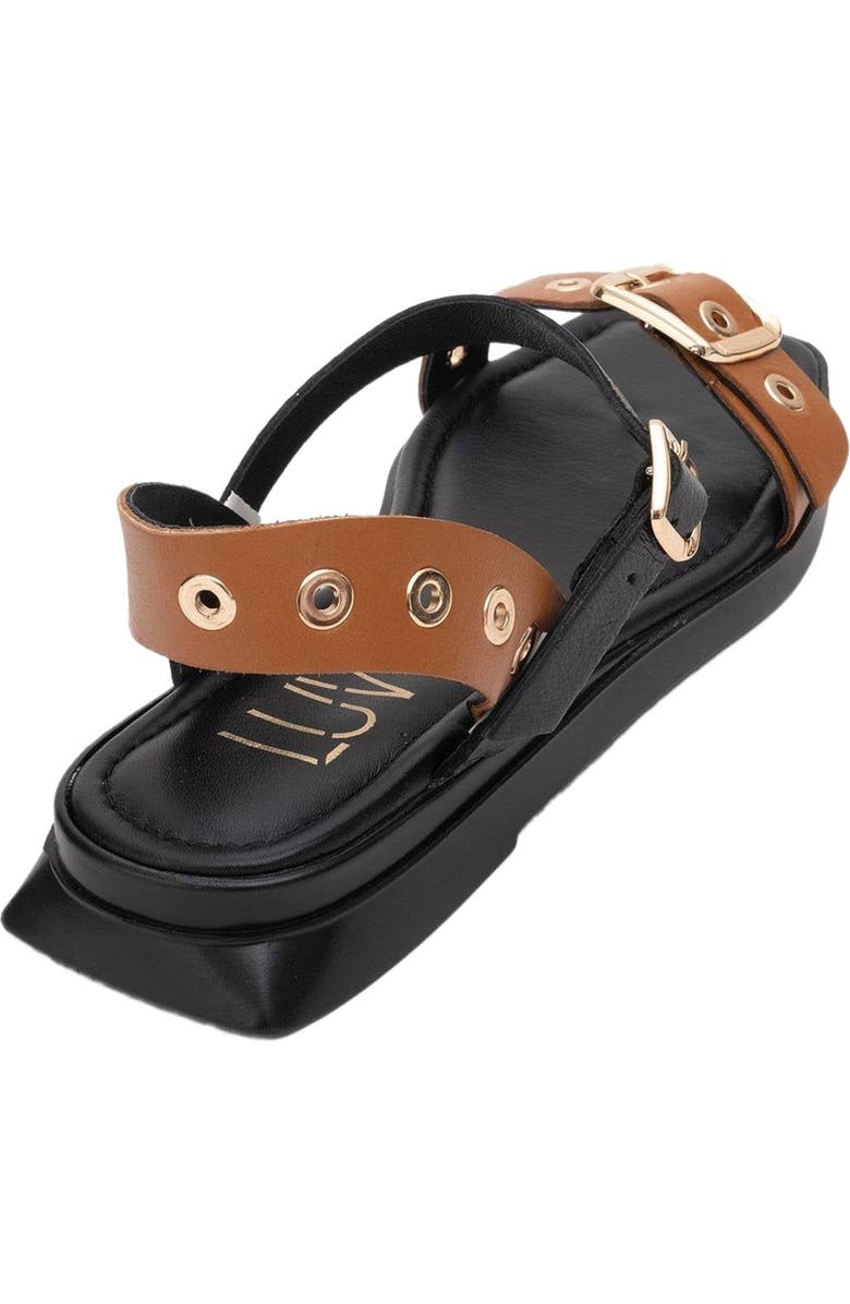 Forever & Always Shoes Mozes Leather Sandal, Alternate, color, Cognac Brown Leather