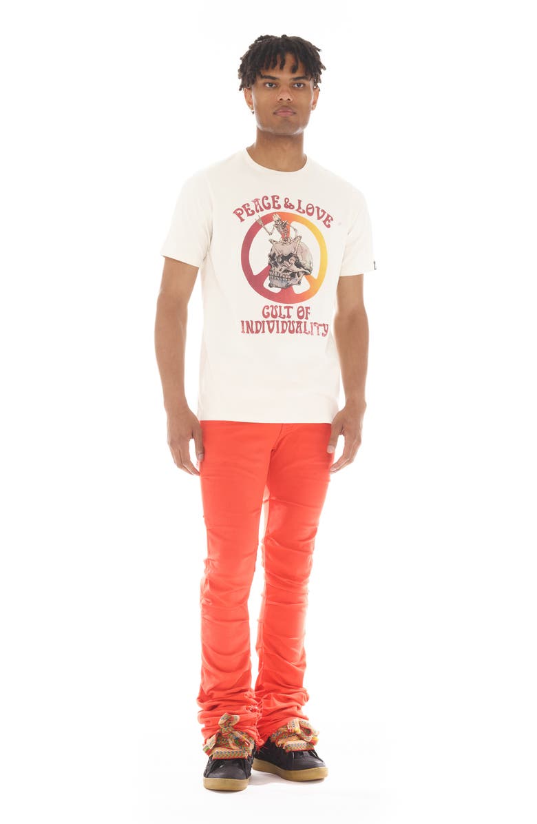 Cult of Individuality Hipster Nomad Stacked Bootcut Jeans, Alternate, color, Coral