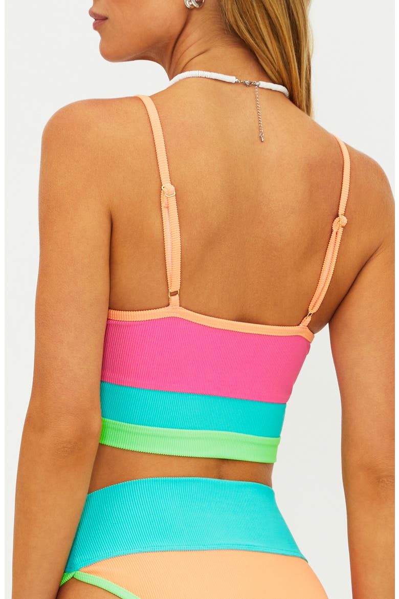 Eva Rib Colorblock Bikini Top, Alternate, color, AQUA HAZE