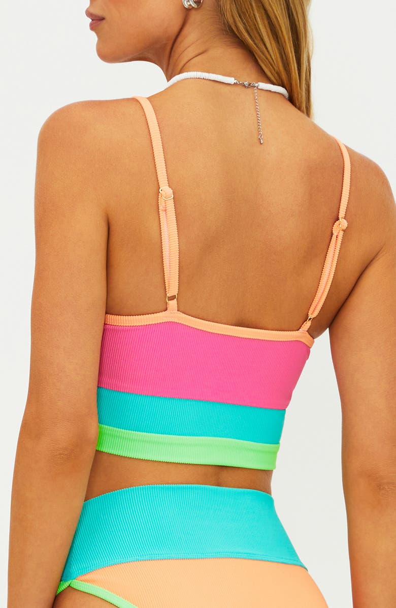 Beach Riot Eva Rib Colorblock Bikini Top, Alternate, color, 