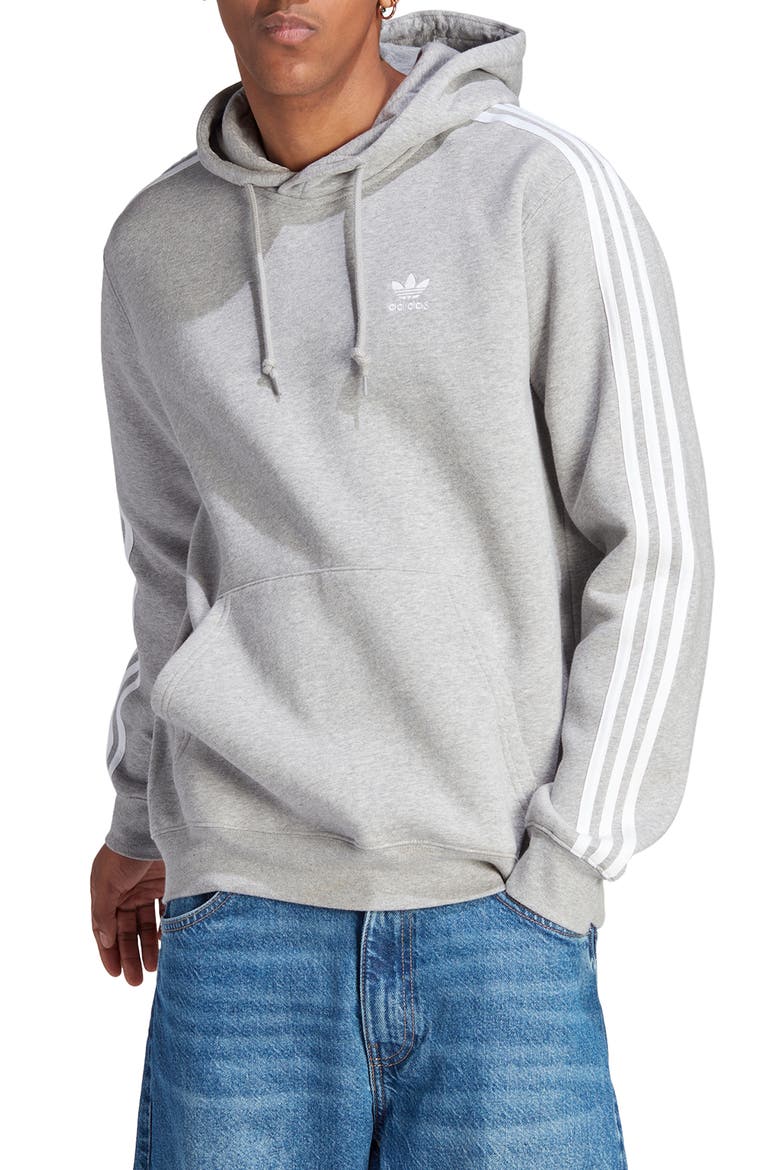 Adicolor Classics 3-Stripes Hoodie, Main, color, MGREYH