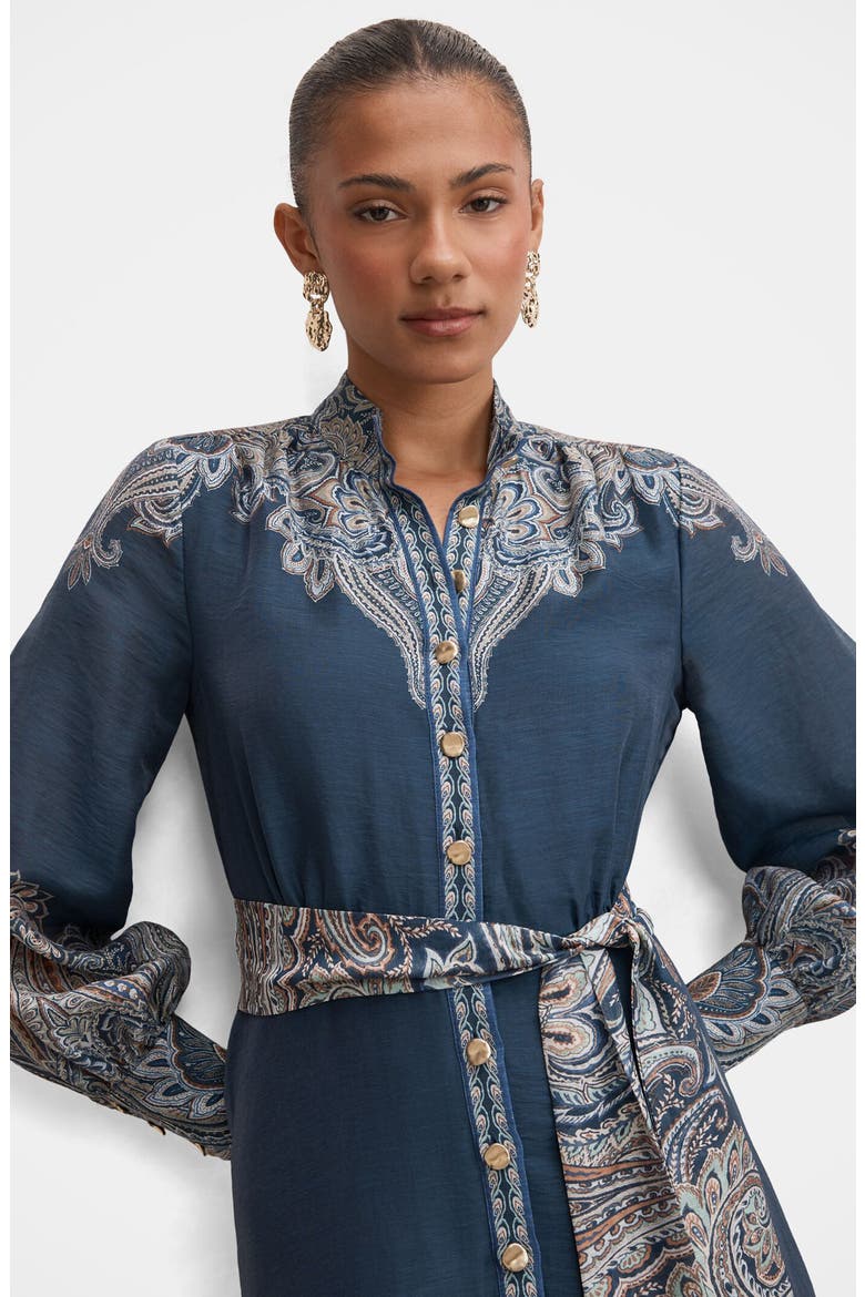 Lucena Print Long Sleeve Midi Dress, Alternate, color, DARK LUCENA PAISLEY