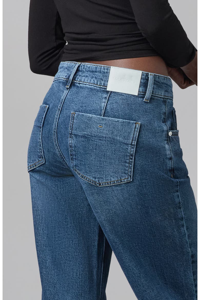 Miro Mid Rise Comfort Straight Jeans, Alternate, color, Film Noir