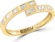 EFFY 14K Gold Plated Sterling Silver Diamond Band Ring