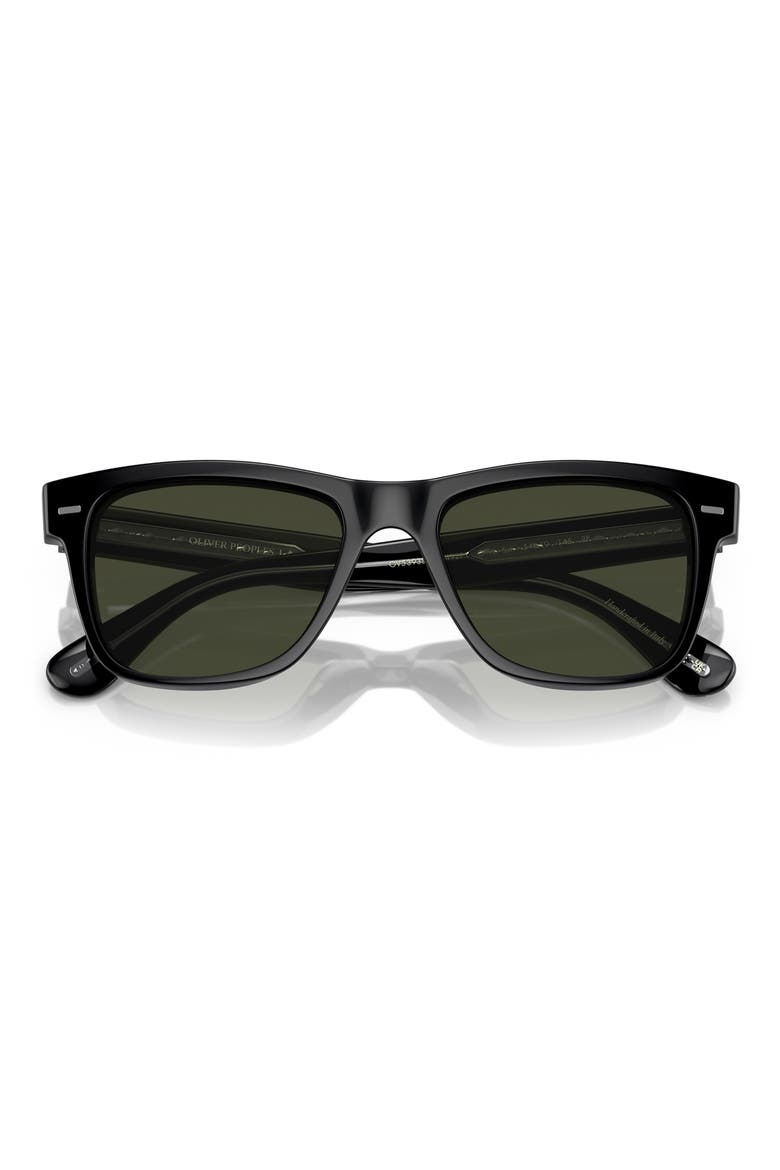 Oliver 51mm Polarized Pillow Sunglasses, Alternate, color, BLACK / G-15 POLAR