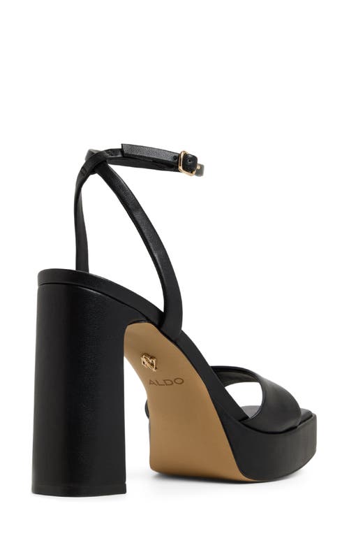 Aldo Lothon Ankle Strap Platform Sandal In Black