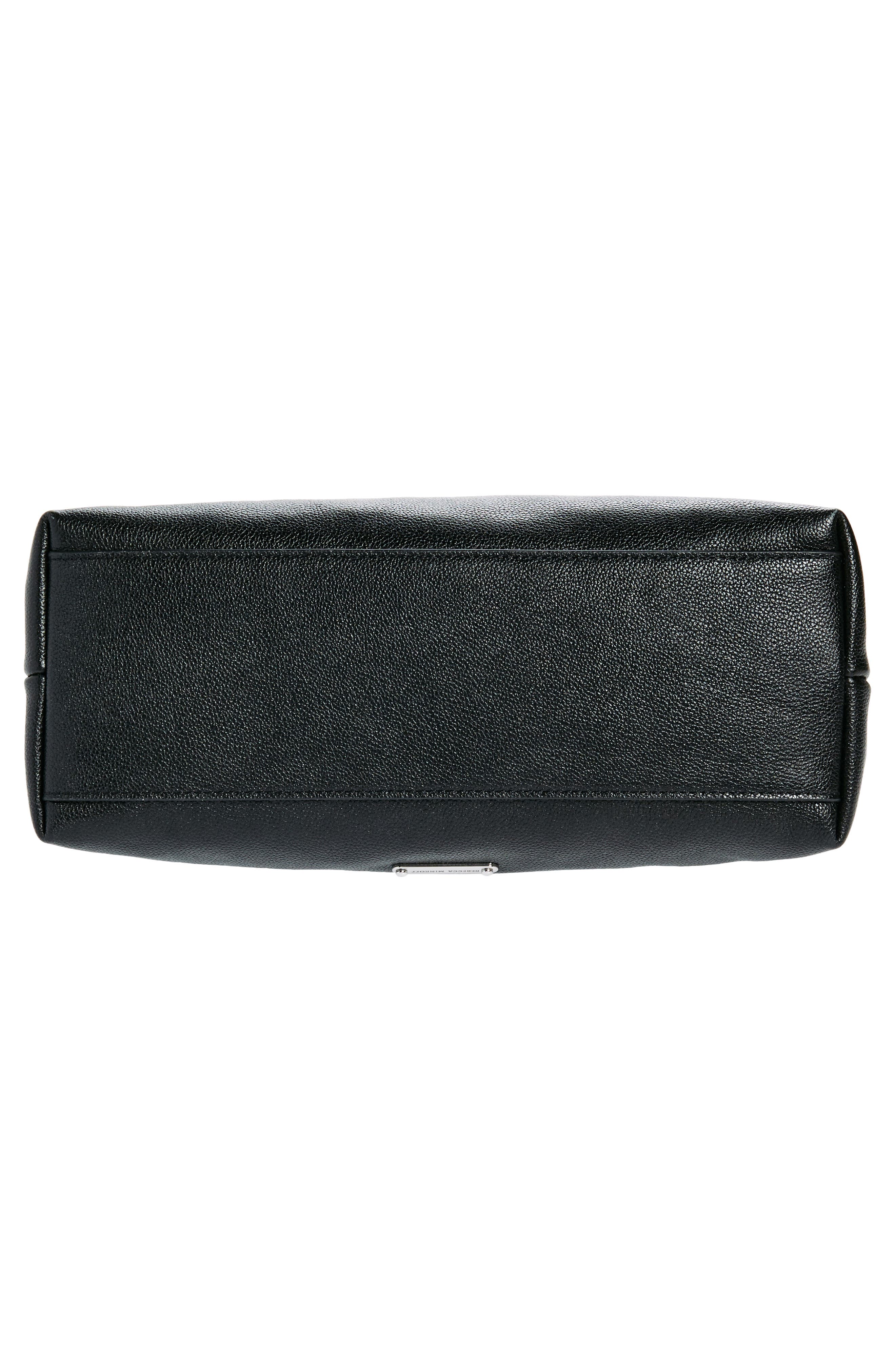 Amour Leather Top Handle Bag, Alternate, color, BLACK