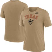 Nike Men's Nike Heather Light Brown Texas Longhorns Legacy Arch Tri-Blend T-Shirt