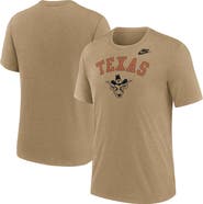 Nike Men's Nike Heather Light Brown Texas Longhorns Legacy Arch Tri-Blend T-Shirt