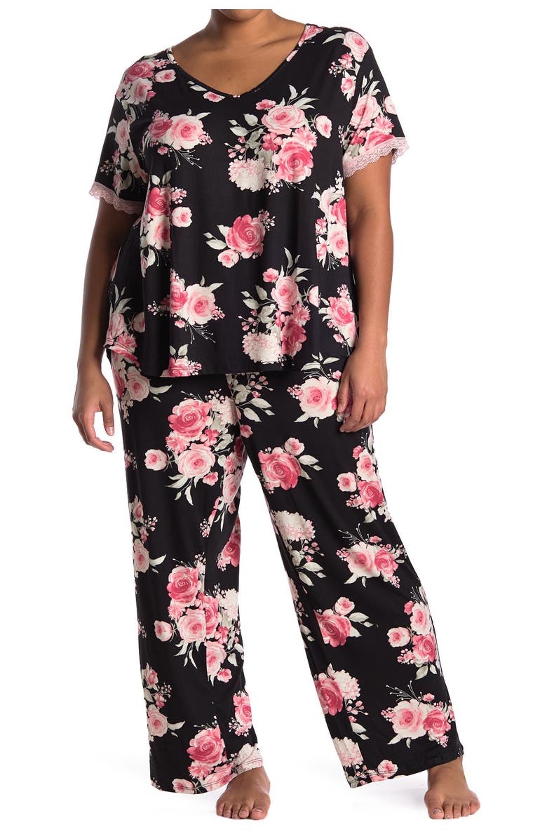 Flora By Flora Nikrooz Printed Pajama Set, Alternate, color, 