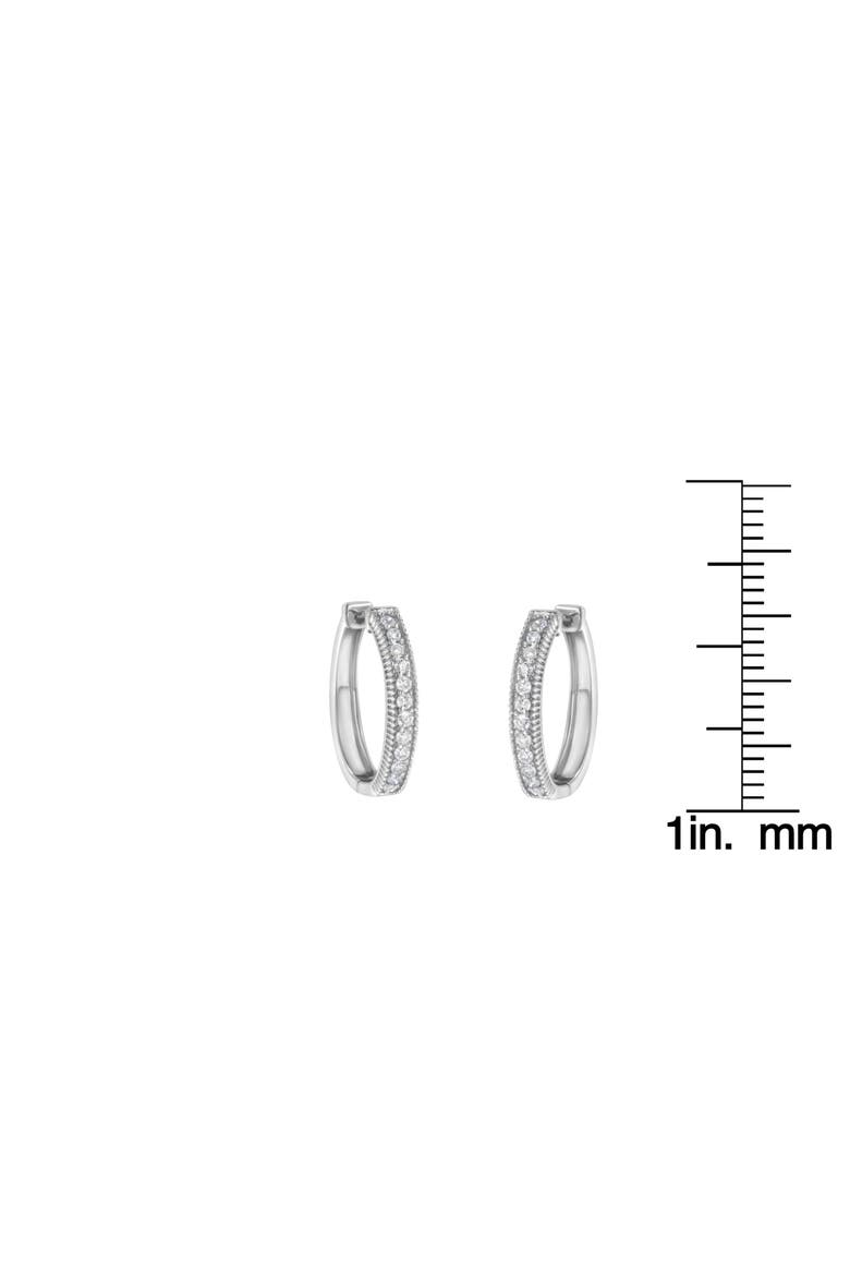 10KT White Gold 1.00 cttw Diamond Hoop Earring, Alternate, color, White