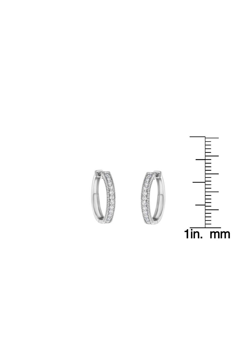 Haus of Brilliance 10KT White Gold 1.00 cttw Diamond Hoop Earring, Alternate, color, White