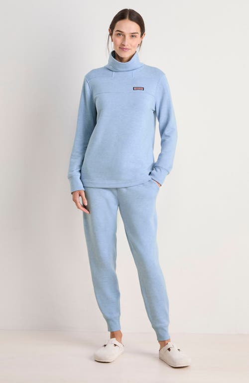 Vineyard Vines Shep Dreamcloth® Turtleneck Knit Shirt In Jake Blue Heather