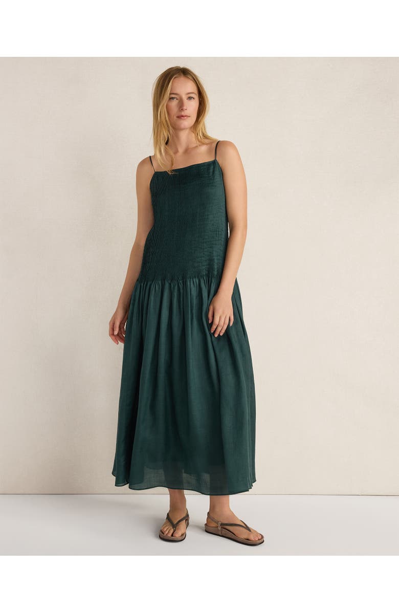 Haven Well Within Ramie Blend Pleated Maxi Dress, Main, color, Deep Turquoise
