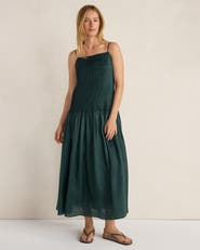 Haven Well Within Ramie Blend Pleated Maxi Dress