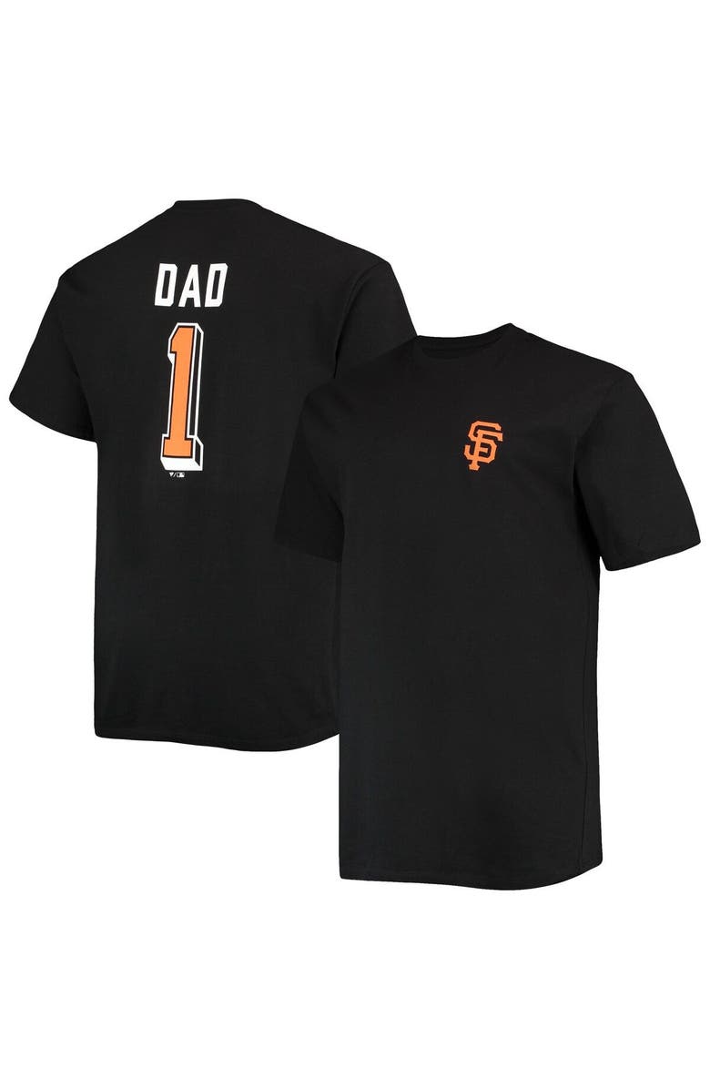 PROFILE Men's Black San Francisco Giants Big & Tall Father's Day #1 Dad T-Shirt, Main, color, Black