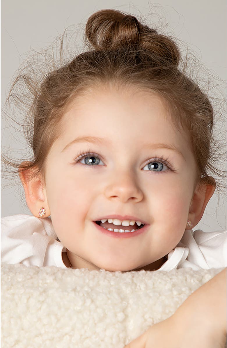 In Season Jewelry 14k Simply Unicorn Earrings, Alternate, color, Pink