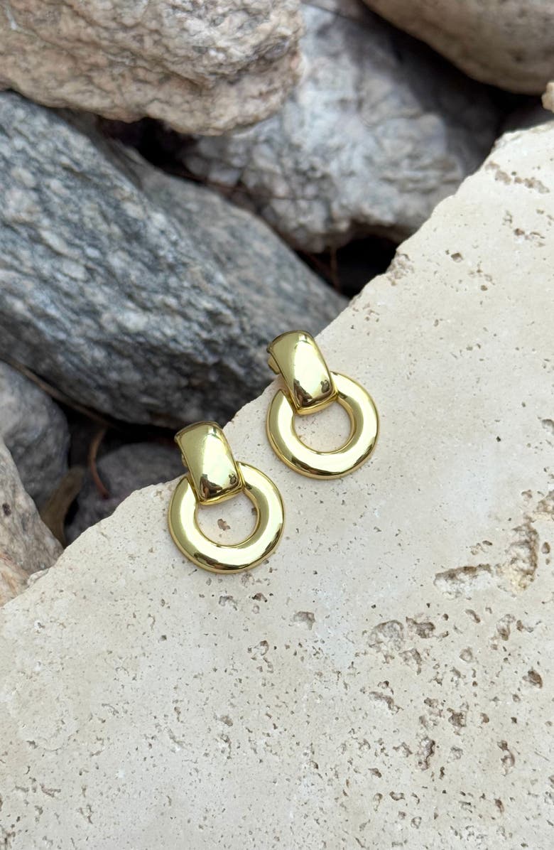 Adornia Knocker Drop Earrings, Alternate, color, Gold